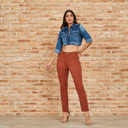 Calça skinny média feminina latreille jeans 