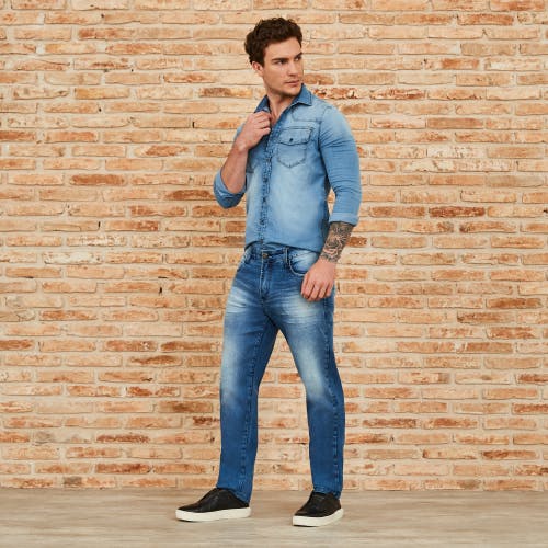 Calça american fit masculina latreille jeans 
