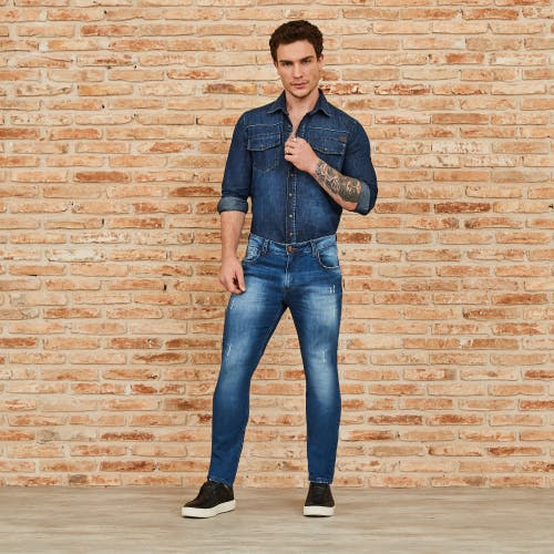 Calça super skinny masculina latreille jeans 